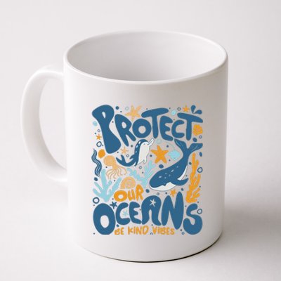 Protect Our Oceans Respect Locals Apparel Beach Lover Coffee Mug