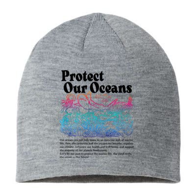 Protect Our Oceans Save Earth World Ocean Day Sustainable Beanie