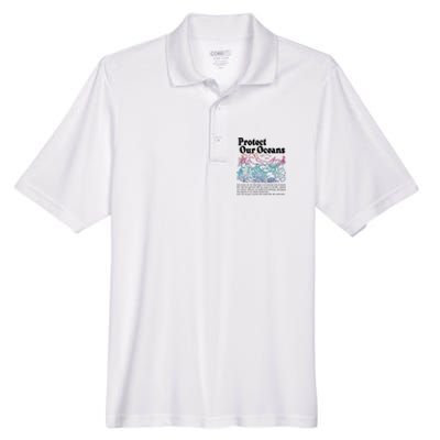 Protect Our Oceans Save Earth World Ocean Day Men's Origin Performance Pique Polo