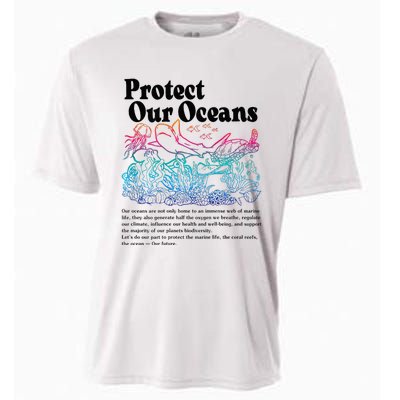 Protect Our Oceans Save Earth World Ocean Day Cooling Performance Crew T-Shirt