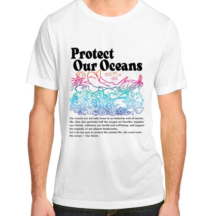 Protect Our Oceans Save Earth World Ocean Day Adult ChromaSoft Performance T-Shirt