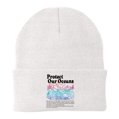 Protect Our Oceans Save Earth World Ocean Day Knit Cap Winter Beanie