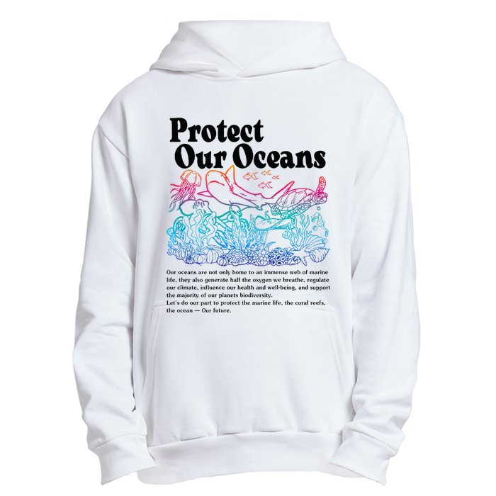 Protect Our Oceans Save Earth World Ocean Day Urban Pullover Hoodie