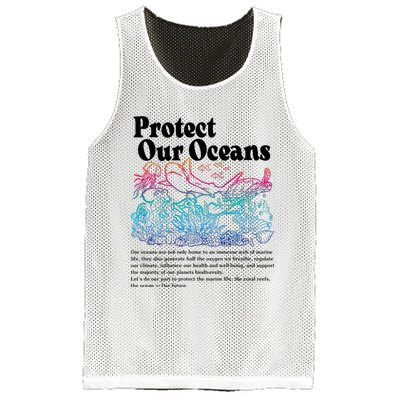 Protect Our Oceans Save Earth World Ocean Day Mesh Reversible Basketball Jersey Tank