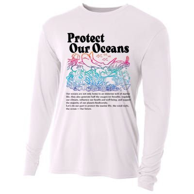 Protect Our Oceans Save Earth World Ocean Day Cooling Performance Long Sleeve Crew