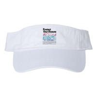 Protect Our Oceans Save Earth World Ocean Day Valucap Bio-Washed Visor