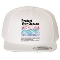 Protect Our Oceans Save Earth World Ocean Day Wool Snapback Cap