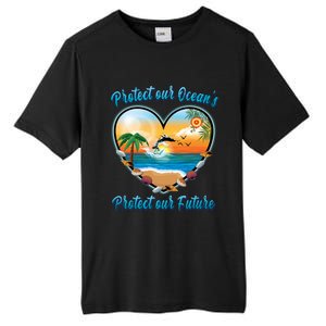 Protect Our Oceans Protect Our Future Save The Whales Gift Tall Fusion ChromaSoft Performance T-Shirt