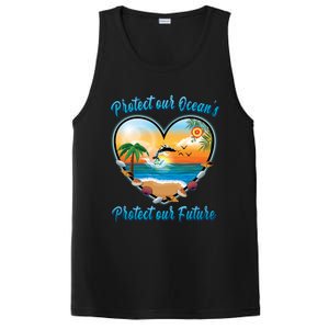 Protect Our Oceans Protect Our Future Save The Whales Gift PosiCharge Competitor Tank