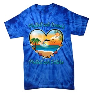 Protect Our Oceans Protect Our Future Save The Whales Gift Tie-Dye T-Shirt