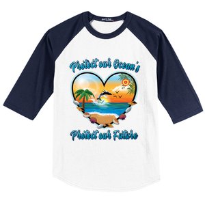 Protect Our Oceans Protect Our Future Save The Whales Gift Baseball Sleeve Shirt