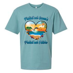 Protect Our Oceans Protect Our Future Save The Whales Gift Sueded Cloud Jersey T-Shirt