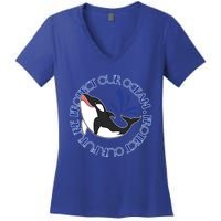 Protect Our Ocean Protect Our Future Save The Whale Meaningful Gift Women's V-Neck T-Shirt