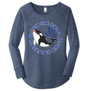 Protect Our Ocean Protect Our Future Save The Whale Meaningful Gift Women's Perfect Tri Tunic Long Sleeve Shirt