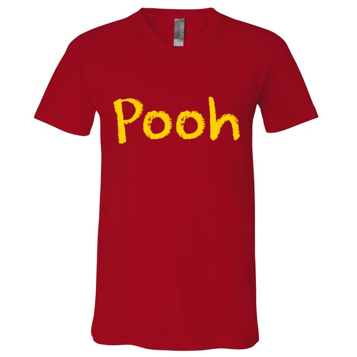 Pooh Halloween Costume V-Neck T-Shirt