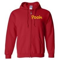 Pooh Halloween Costume Full Zip Hoodie