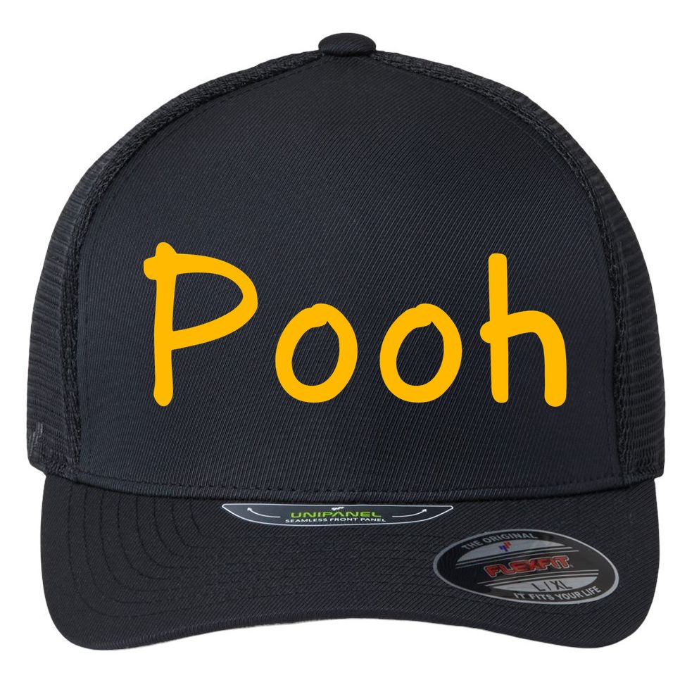 Pooh Nickname Flexfit Unipanel Trucker Cap