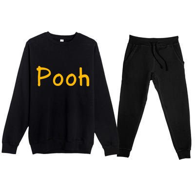 Pooh Nickname Premium Crewneck Sweatsuit Set