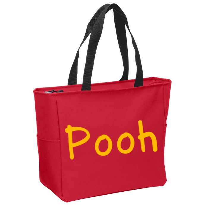 Pooh Nickname Zip Tote Bag