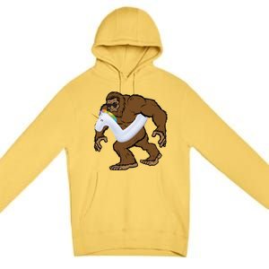 Pool Party Bigfoot Unicorn Float  Sasquatch Premium Pullover Hoodie