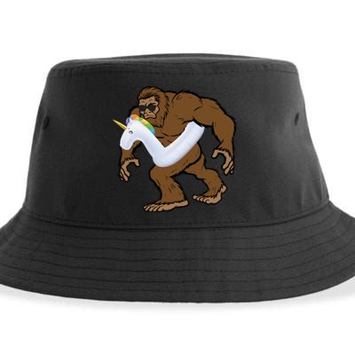 Pool Party Bigfoot Unicorn Float  Sasquatch Sustainable Bucket Hat