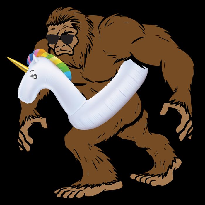 Pool Party Bigfoot Unicorn Float  Sasquatch 16oz Travel Tumbler
