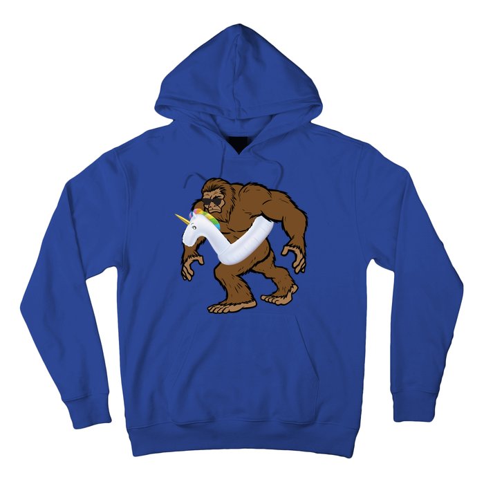 Pool Party Bigfoot Unicorn Float  Sasquatch Hoodie