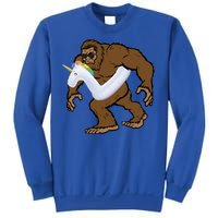 Pool Party Bigfoot Unicorn Float  Sasquatch Sweatshirt