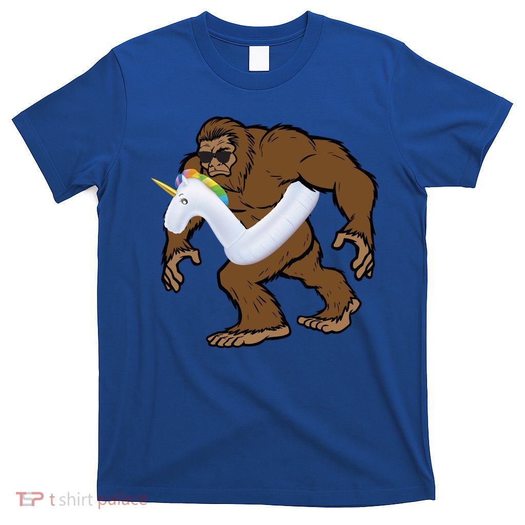 Pool Party Bigfoot Unicorn Float  Sasquatch T-Shirt