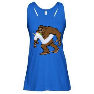 Pool Party Bigfoot Unicorn Float  Sasquatch Ladies Essential Flowy Tank