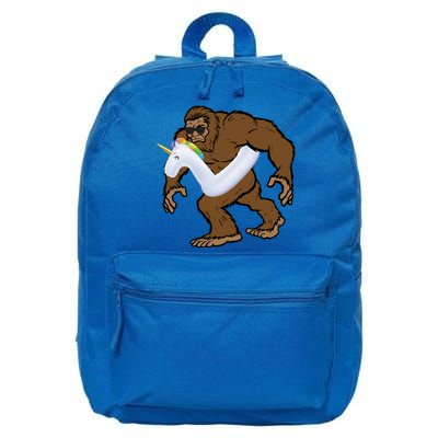 Pool Party Bigfoot Unicorn Float  Sasquatch 16 in Basic Backpack