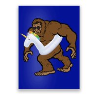 Pool Party Bigfoot Unicorn Float  Sasquatch Poster