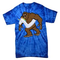 Pool Party Bigfoot Unicorn Float  Sasquatch Tie-Dye T-Shirt