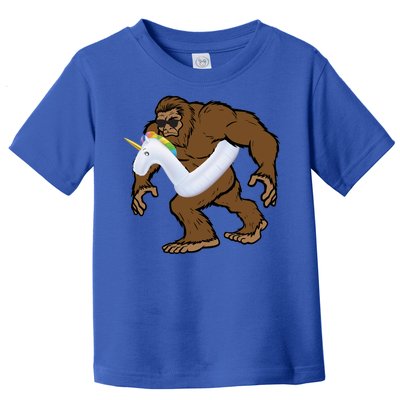 Pool Party Bigfoot Unicorn Float  Sasquatch Toddler T-Shirt