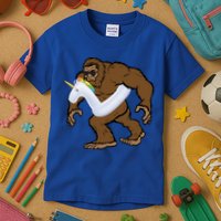 Pool Party Bigfoot Unicorn Float  Sasquatch Kids T-Shirt