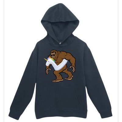 Pool Party Bigfoot Unicorn Float  Sasquatch Urban Pullover Hoodie