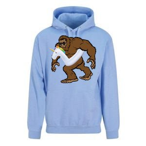 Pool Party Bigfoot Unicorn Float  Sasquatch Unisex Surf Hoodie