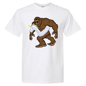 Pool Party Bigfoot Unicorn Float  Sasquatch Garment-Dyed Heavyweight T-Shirt