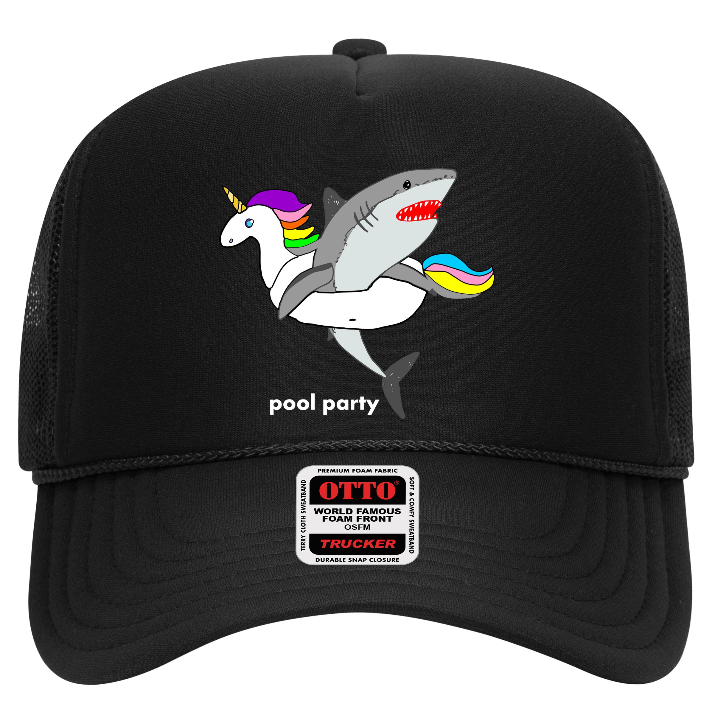 Pool Party Funny Shark in Unicorn Float Hat