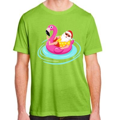 Pool Party Santa Christmas in July Adult ChromaSoft Performance T-Shirt