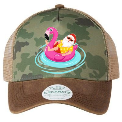 Pool Party Santa Christmas in July Legacy Tie Dye Trucker Hat