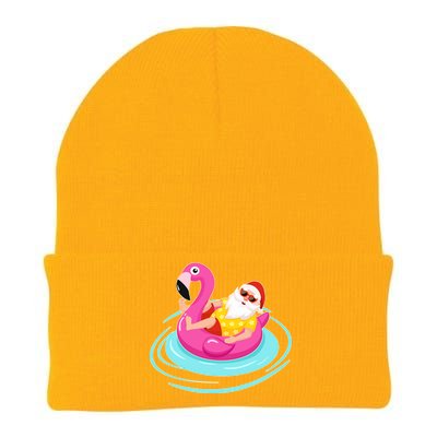 Pool Party Santa Christmas in July Knit Cap Winter Beanie