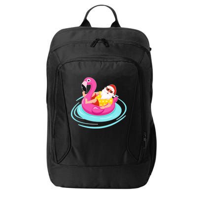 Pool Party Santa Christmas in July City Backpack
