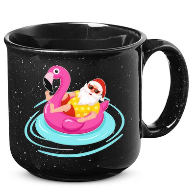 Pool Party Santa Christmas in July 15oz Campfire Ceramic Mug