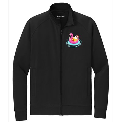 Pool Party Santa Christmas in July Stretch Full-Zip Cadet Jacket