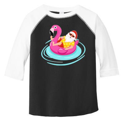 Pool Party Santa Christmas in July Toddler Fine Jersey T-Shirt