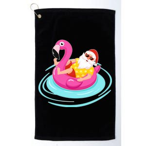 Pool Party Santa Christmas in July Platinum Collection Golf Towel