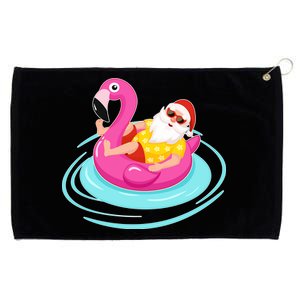 Pool Party Santa Christmas in July Grommeted Golf Towel