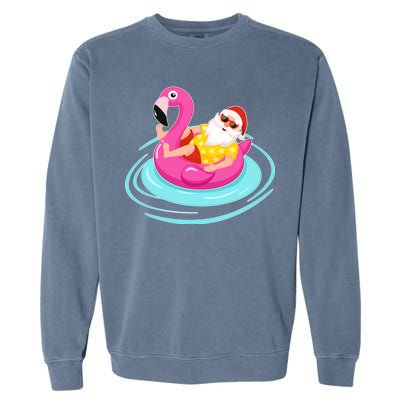 Pool Party Santa Christmas in July Garment-Dyed Sweatshirt