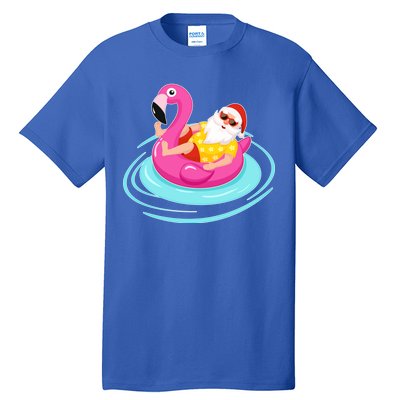 Pool Party Santa Christmas in July Tall T-Shirt